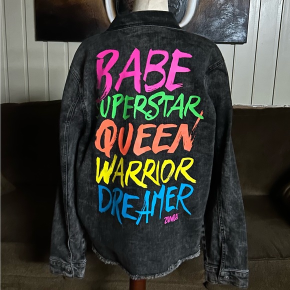 Zumba~ Dreamer Active Black Denim Size X-Large - Picture 5 of 16